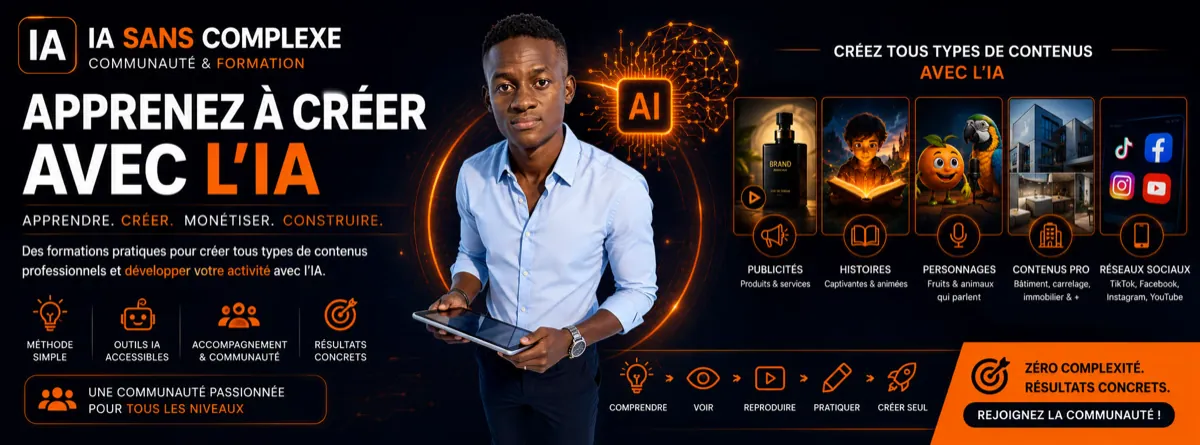 IA Sans Complexe — Apprendre. Créer. Monétiser. Construire. Une communauté passionnée pour tous les niveaux.